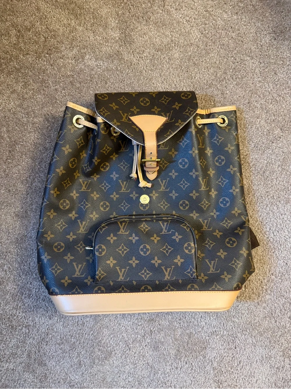 Louis Vuitton Monogram Canvas Drawstring Backpack